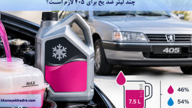 چه مقدار ضد یخ برای پژو 405 مناسب است؟